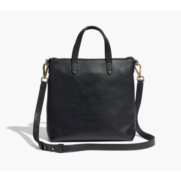 SOLD OUT Madewell The Transport Crossbody Black Leather Like New - Picture 1 of 12